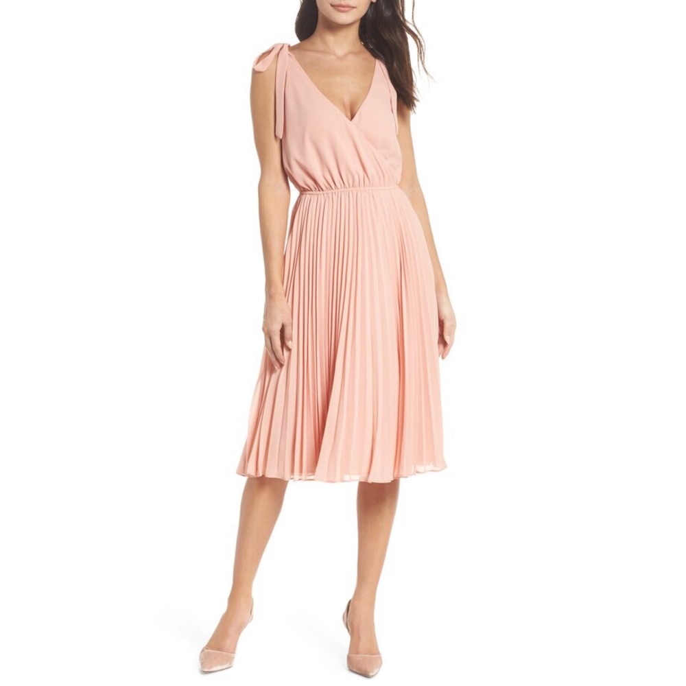 Ali & Jay The Left Bank Pleat Blush Dress